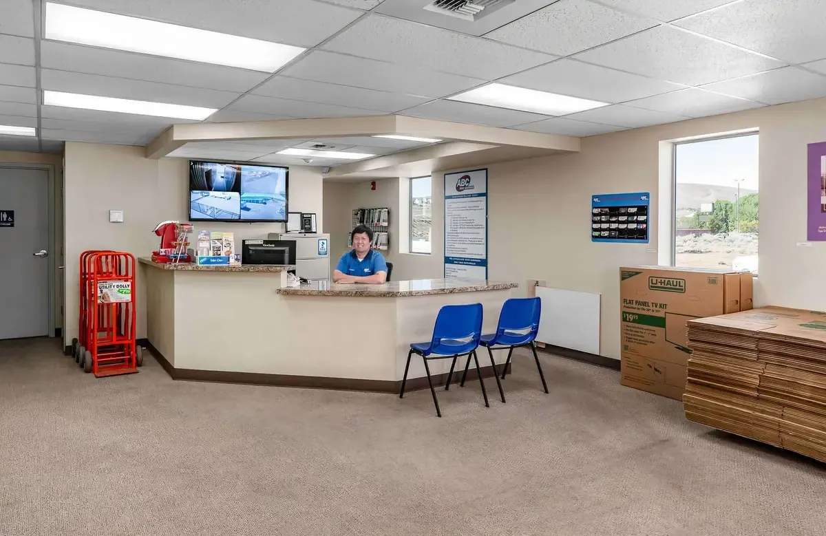 ABC Mini storage employee behind desk